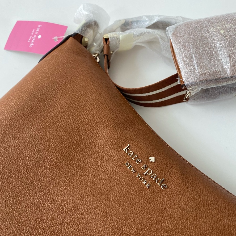 ♠️Kate Spade Rosie Large Pebbled Leather Crossbody Bag, Warm Gingerbread NWT - Picture 5 of 11